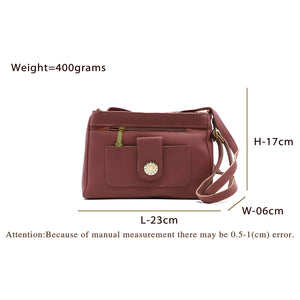 Women's Sling Bag With 2In1 Front Zip Buckle Stone Pocket - myStore20202019