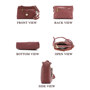 Women's Sling Bag With 2In1 Front Zip Buckle Stone Pocket - myStore20202019