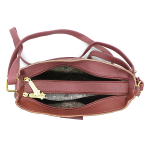 Women's Sling Bag With 2In1 Front Zip Buckle Stone Pocket - myStore20202019