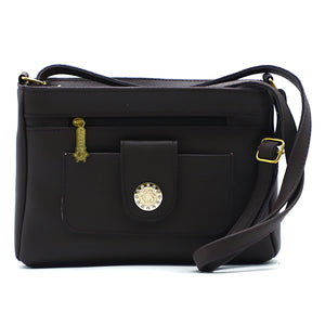 Women's Sling Bag With 2In1 Front Zip Buckle Stone Pocket - myStore20202019