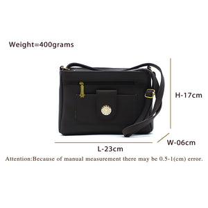 Women's Sling Bag With 2In1 Front Zip Buckle Stone Pocket - myStore20202019