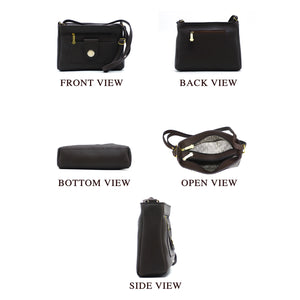 Women's Sling Bag With 2In1 Front Zip Buckle Stone Pocket - myStore20202019