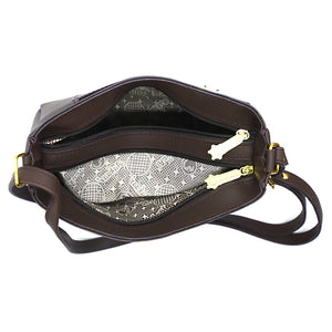 Women's Sling Bag With 2In1 Front Zip Buckle Stone Pocket - myStore20202019