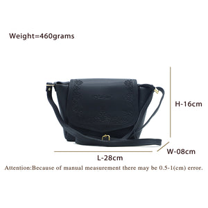 Women's Sling Bag With Artistic Embose And Three Partitions - myStore20202019