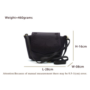Women's Sling Bag With Artistic Embose And Three Partitions - myStore20202019