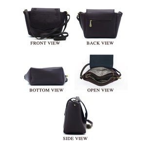 Women's Sling Bag With Artistic Embose And Three Partitions - myStore20202019