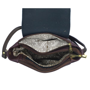 Women's Sling Bag With Artistic Embose And Three Partitions - myStore20202019