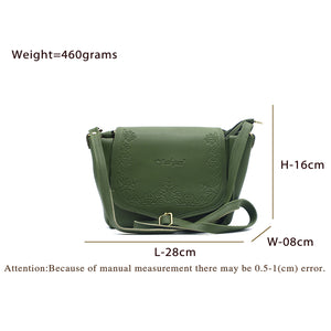 Women's Sling Bag With Artistic Embose And Three Partitions - myStore20202019
