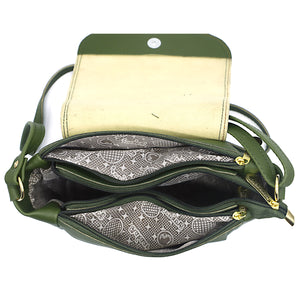 Women's Sling Bag With Artistic Embose And Three Partitions - myStore20202019