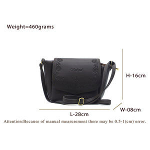 Women's Sling Bag With Artistic Embose And Three Partitions - myStore20202019