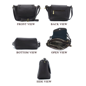Women's Sling Bag With Artistic Embose And Three Partitions - myStore20202019