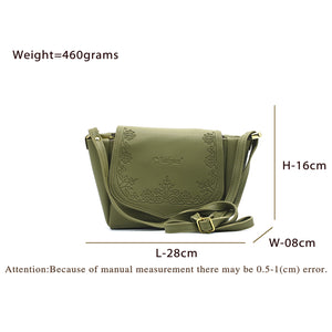 Women's Sling Bag With Artistic Embose And Three Partitions - myStore20202019