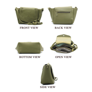 Women's Sling Bag With Artistic Embose And Three Partitions - myStore20202019