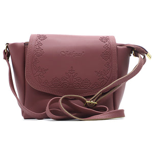 Women's Sling Bag With Artistic Embose And Three Partitions - myStore20202019