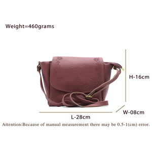 Women's Sling Bag With Artistic Embose And Three Partitions - myStore20202019