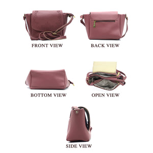 Women's Sling Bag With Artistic Embose And Three Partitions - myStore20202019