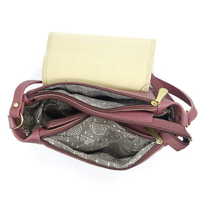 Women's Sling Bag With Artistic Embose And Three Partitions - myStore20202019