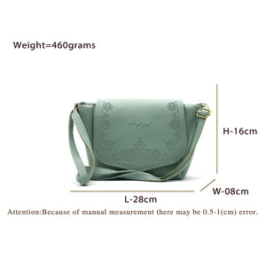 Women's Sling Bag With Artistic Embose And Three Partitions - myStore20202019
