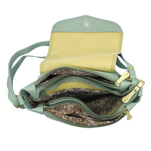 Women's Sling Bag With Artistic Embose And Three Partitions - myStore20202019