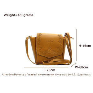 Women's Sling Bag With Artistic Embose And Three Partitions - myStore20202019