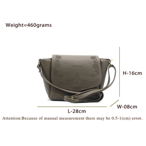 Women's Sling Bag With Artistic Embose And Three Partitions - myStore20202019