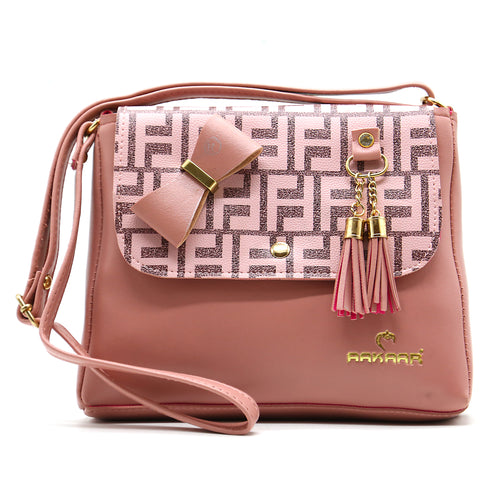 Women's Sling Bag With Flap Bow Jhumka Fitting - myStore20202019