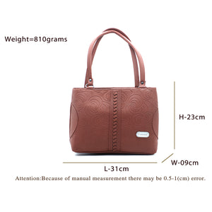 Women's Handbag With Half Moon Embose Design - myStore20202019