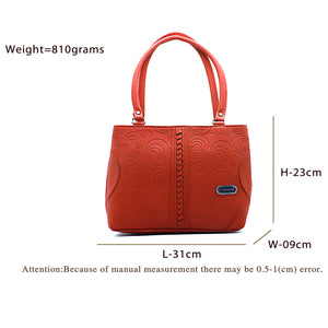 Women's Handbag With Half Moon Embose Design - myStore20202019