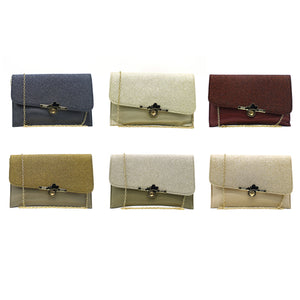Women's Clutch With 2In1 Heart Shimmer Lock - myStore20202019